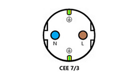 230V wall outlet
