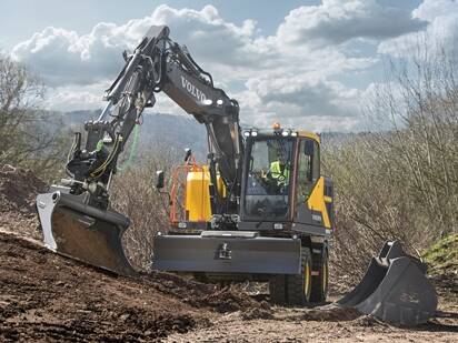 volvo attachment wheel excavator