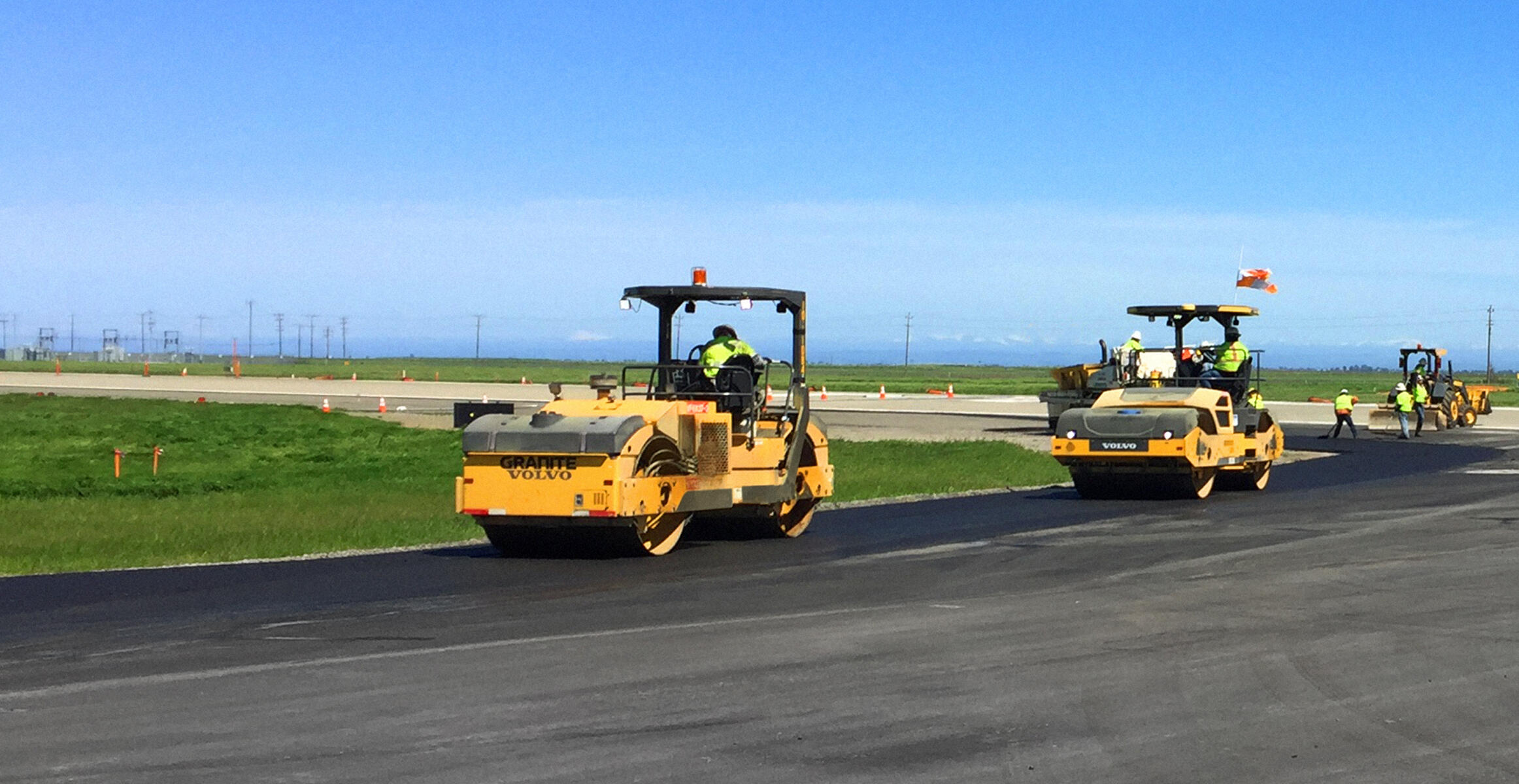 Volvo compactors at Sacramento Airport