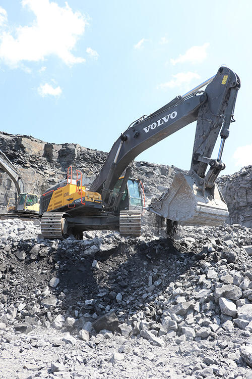 Volvo EC750E at Wilkes Barre Materials in Pennsylvania