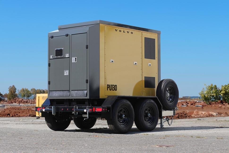 Volvo PU130 mobile charging unit for electric machines.